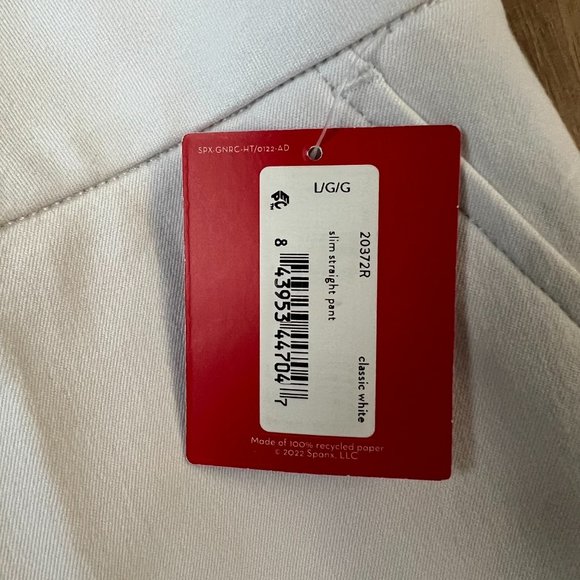 NEW Spanx Slim Straight Ankle Stretch Smoothing Pants Ultimate Opacity in White - Picture 12 of 16